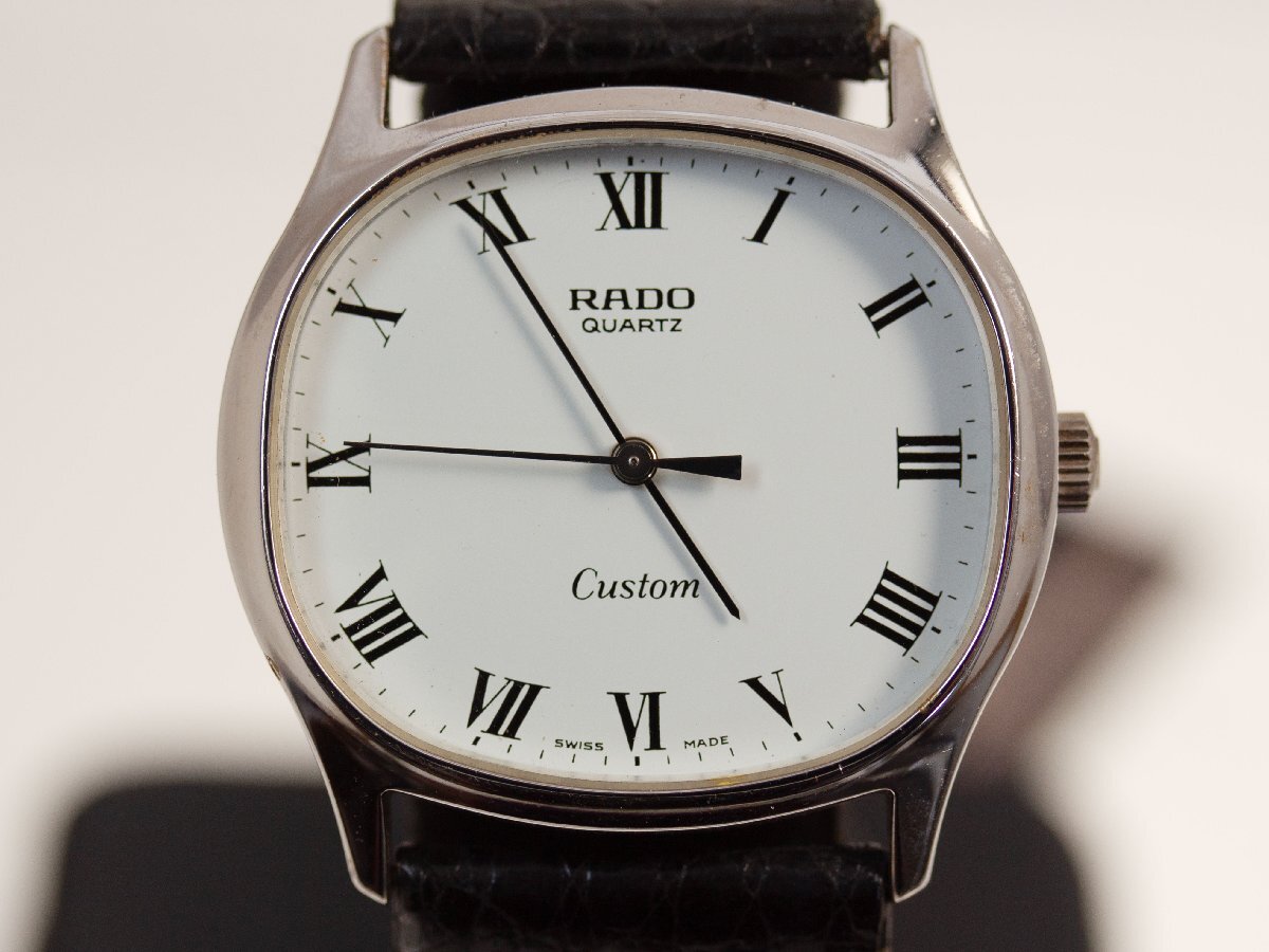 【RADO】ラドー カスタム クォーツ 白文字盤 メンズ 腕時計【動作品】の画像1