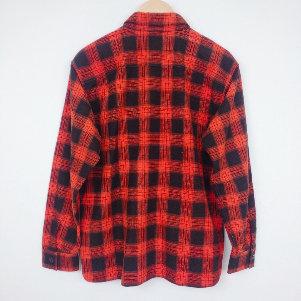 RATS　フランネルシャツ　サイズ:L　オレンジ　チェック　長袖　21'RS-0904　ラッツ　PRINT FLANNEL CHECK SHIRT_画像2