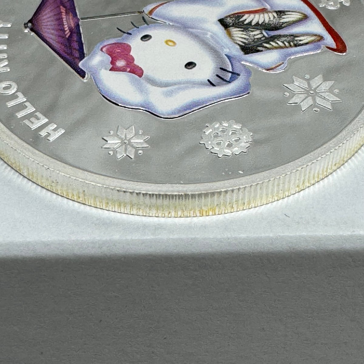ハローキティ KABUKI 30周年記念銀貨3枚セット コイン テーマ「吉野山」 シルバー 純銀 1オンス 2004年製 刻印999 ケース付きの画像6