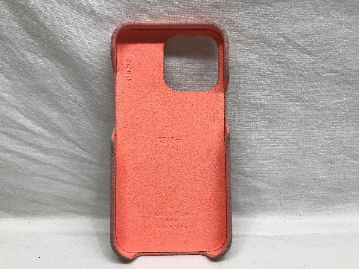 LOUIS VUITTON ルイヴィトン M81343/SN0292 バンパー モノグラム iPhone 13 Pro対応 アイフォンケース ピンク 中古品 現状品の画像10