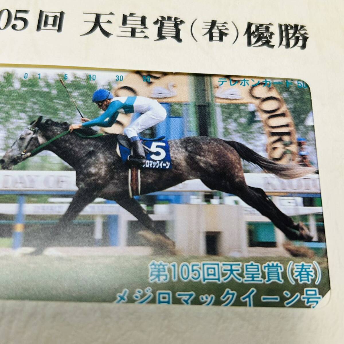 競馬テレホンカード メジロマックイーン 第105回 天皇賞（春）優勝 メジロマックイーン テレカ 希少の画像3