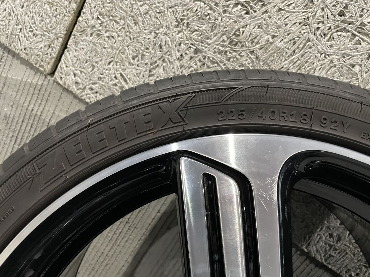 VW ゴルフR 純正 18インチ 7.5J +49 PCD112 5穴/ZEETEX HP2000 225/40r18 2020年製 4本セットの画像7