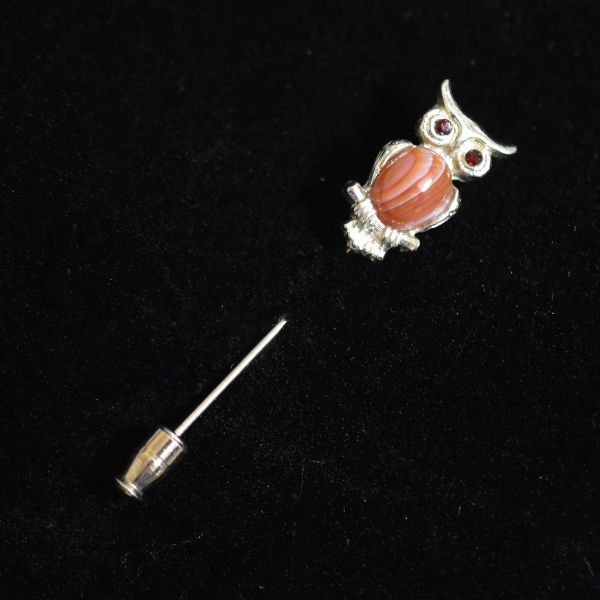  Vintage sardonyx red .... ..../.. stick pin catch attaching genuine article guarantee 