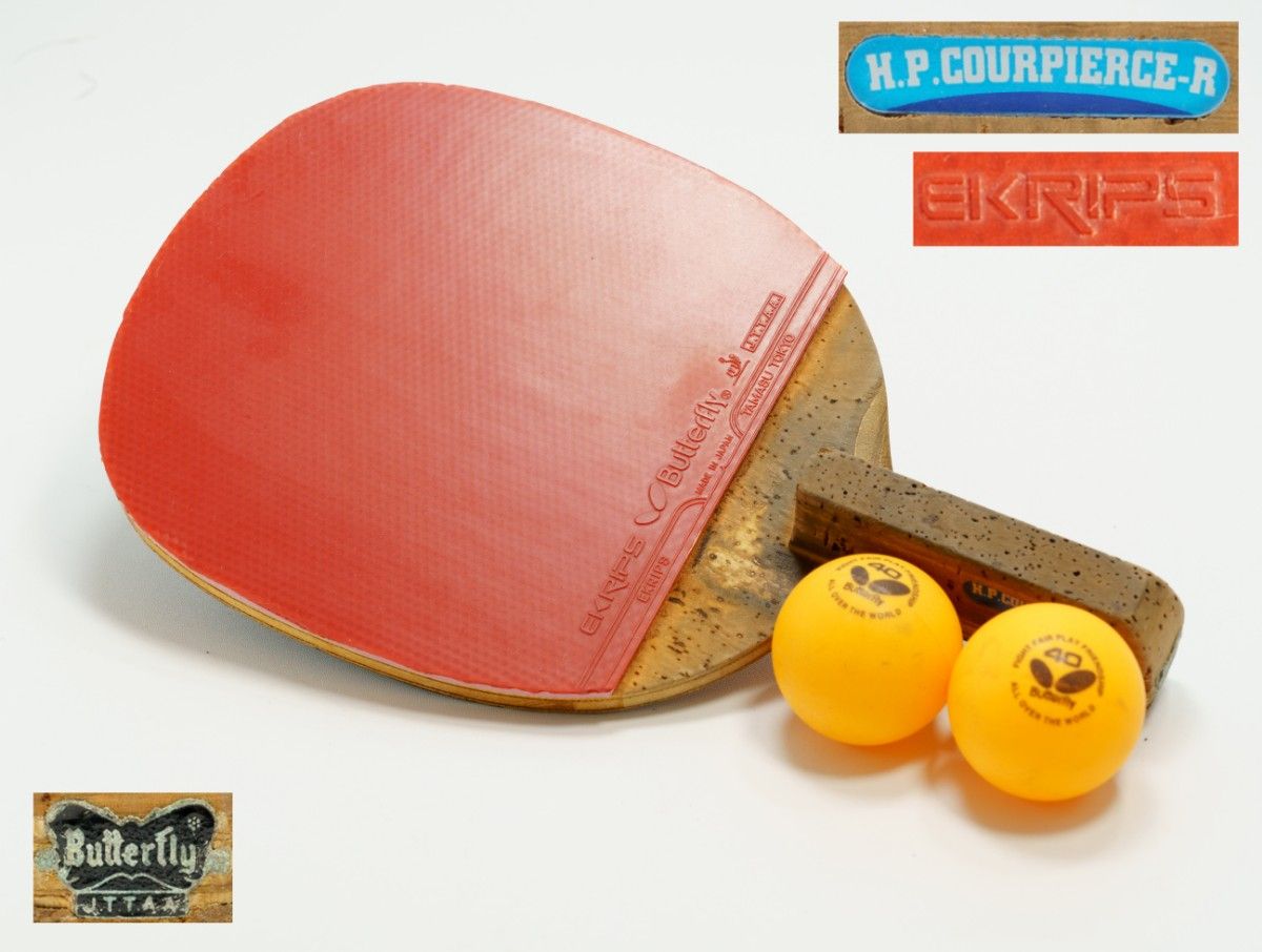 希少 黒蝶 BUTTERFLY H.P.COURPIERCE-R 卓球ラケット ペンホルダー バタフライ 日本製 EKRIPS
