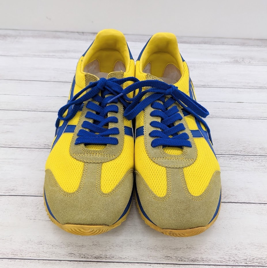 90s Onitsuka Tiger オニツカタイガー ASICS アシックス California カリフォルニア レプリカ イエロー スニーカー 26cm_画像2