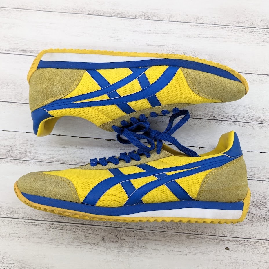 90s Onitsuka Tiger オニツカタイガー ASICS アシックス California カリフォルニア レプリカ イエロー スニーカー 26cm_画像4