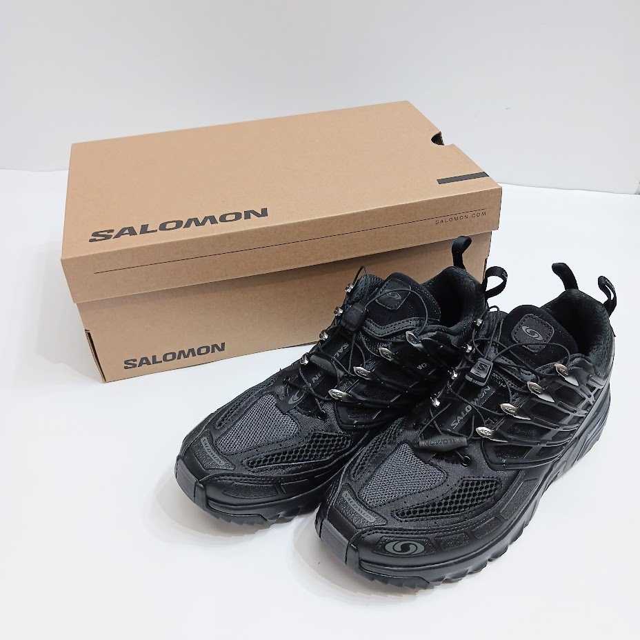 美品 SALOMON サロモン ACS PRO スニーカー 471798 ブラック 箱付きの画像1