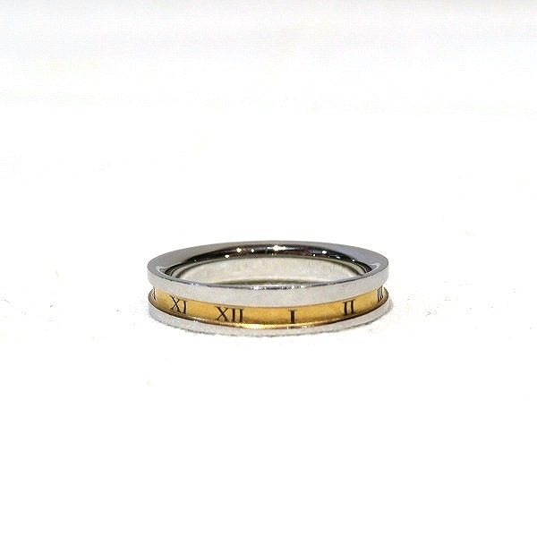  Bloom silver × Gold fine steel ring brand small articles accessory lady's *0303