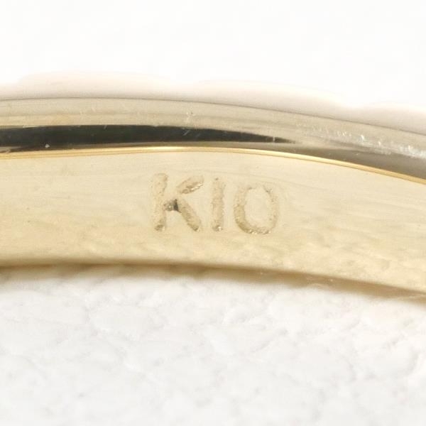 K10YG リング 指輪 11.5号 ダイヤ 総重量約1.3g 中古 美品 送料無料☆0315の画像6