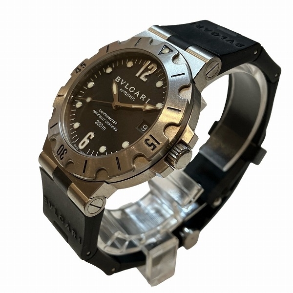 ブルガリ ディアゴノ スクーバ SD38S ラバーベルト 自動巻 時計 腕時計 メンズ☆0330_画像2