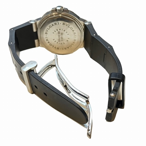 ブルガリ ディアゴノ スクーバ SD38S ラバーベルト 自動巻 時計 腕時計 メンズ☆0330_画像7