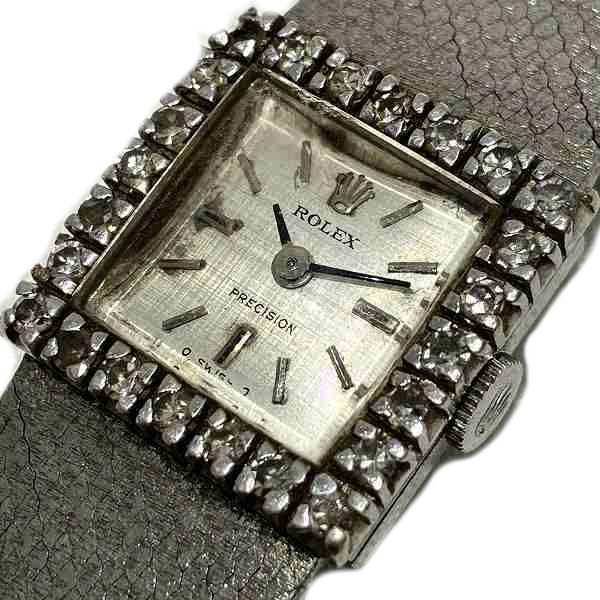 1 jpy ~ there is no highest bid Rolex Precision 2157 hand winding antique clock wristwatch lady's *0331