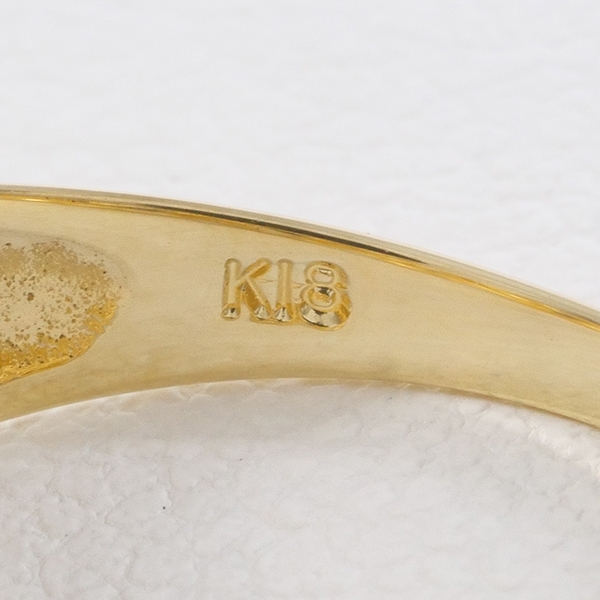 K18YG リング 指輪 12.5号 ダイヤ 0.02 総重量約3.9g 中古 美品 送料無料☆0315_画像6