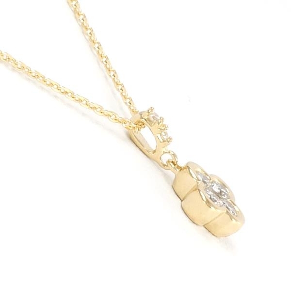 Vendome Aoyama K18YG necklace diamond 0.10 gross weight approximately 1.4g approximately 40cm used beautiful goods free shipping *0202