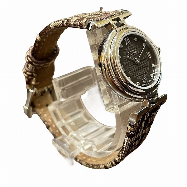  Fendi ororoji2700L quartz mo-da Zucca clock wristwatch lady's *0332