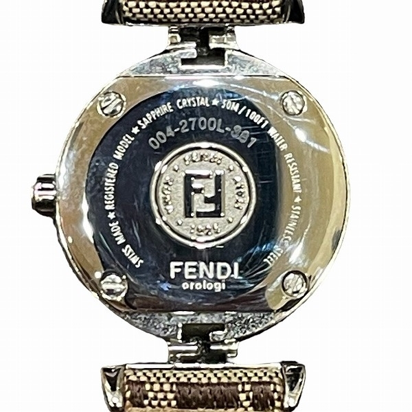  Fendi ororoji2700L quartz mo-da Zucca clock wristwatch lady's *0332