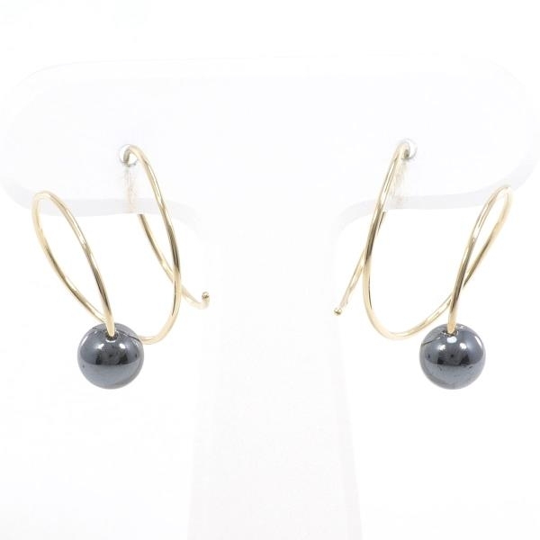 人気新品 K18YG 5749円 ピアス 送料 美品 中古 総重量約1.7g ヘマタイト その他