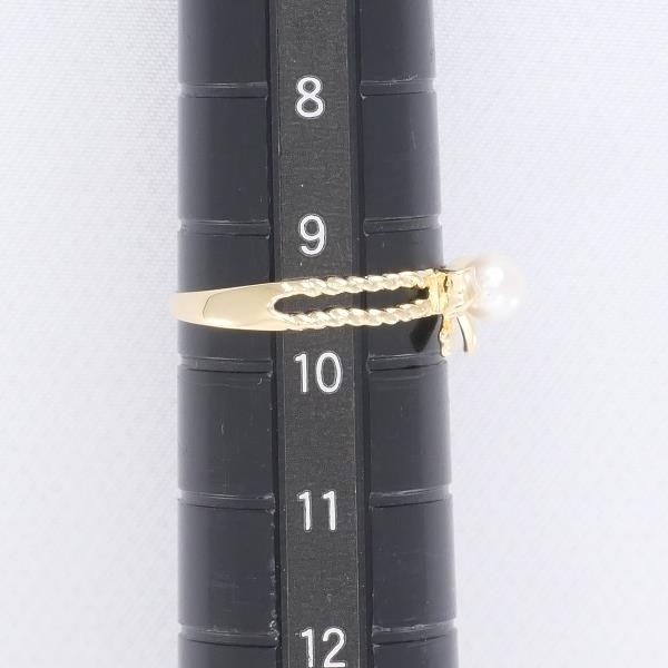 K18YG リング 指輪 9.5号 パール 約4mm 総重量約1.3g 中古 美品 送料無料☆0315_画像5