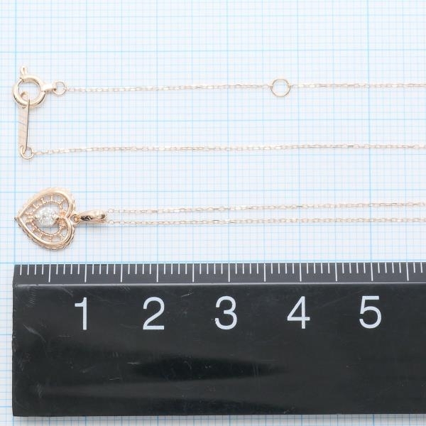 K10PG ネックレス ダイヤ 0.07 総重量約0.8g 約40cm 中古 美品 送料無料☆0315_画像5