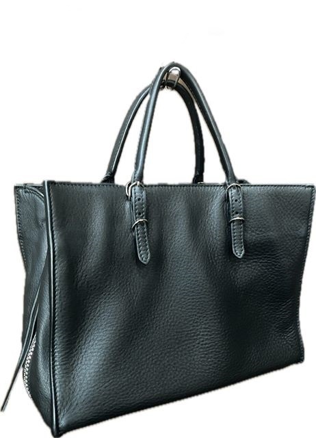 【即決】 BALENCIAGA バレンシアガ ペーパー ミニ 370926 2WAYショルダー ハンドバッグ カーフ ストラップ付 レザー 黒 ブラック