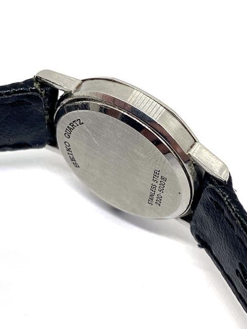 SEIKO セイコー 2320-5030 電池式腕時計 クオーツ SS 革 社外 SEIKO セイコー 2320-5030 電池式腕時計 クオーツ SS 革 社外