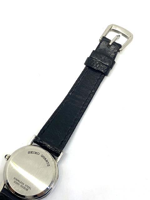 SEIKO セイコー 2320-5030 電池式腕時計 クオーツ SS 革 社外 SEIKO セイコー 2320-5030 電池式腕時計 クオーツ SS 革 社外