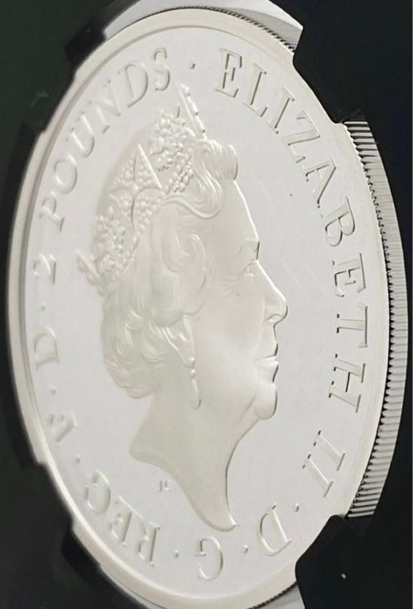 【最高鑑定】2018年 イギリス 銀貨 NGC PF70 ULTRA CAMEO 2ポンド 二匹のドラゴン 龍 竜 ツードラゴン