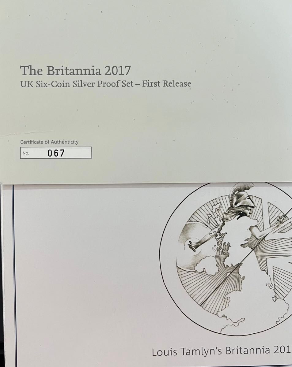 大人気！希少！2017年ブリタニア英国造幣局6枚コイン銀貨セットPF70 NGC 初期発行100枚 NGC 銀貨 鑑定銀貨イギリス