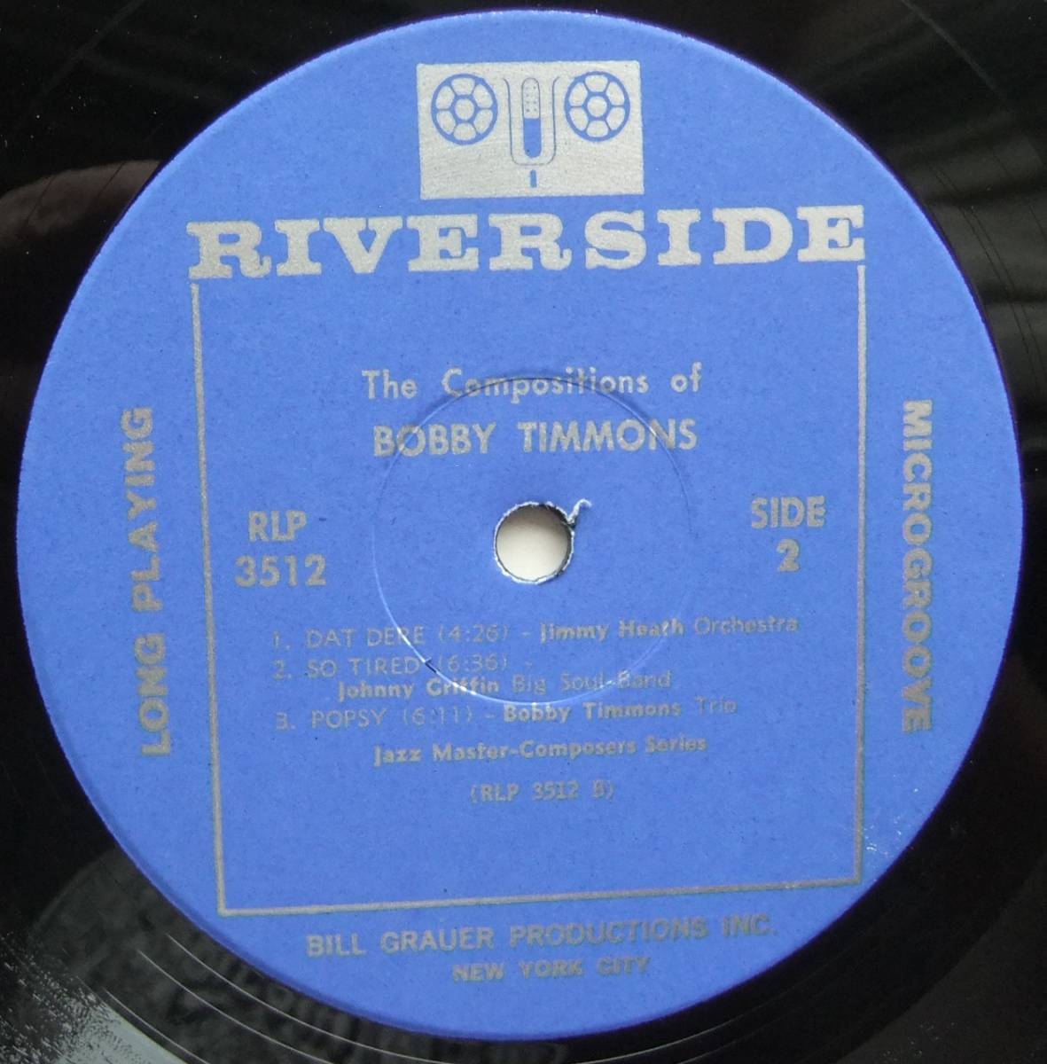 ◆ The Compositions of BOBBY TIMMONS ◆ Riverside RLP 3512 (blue:BGP) ◆_画像4