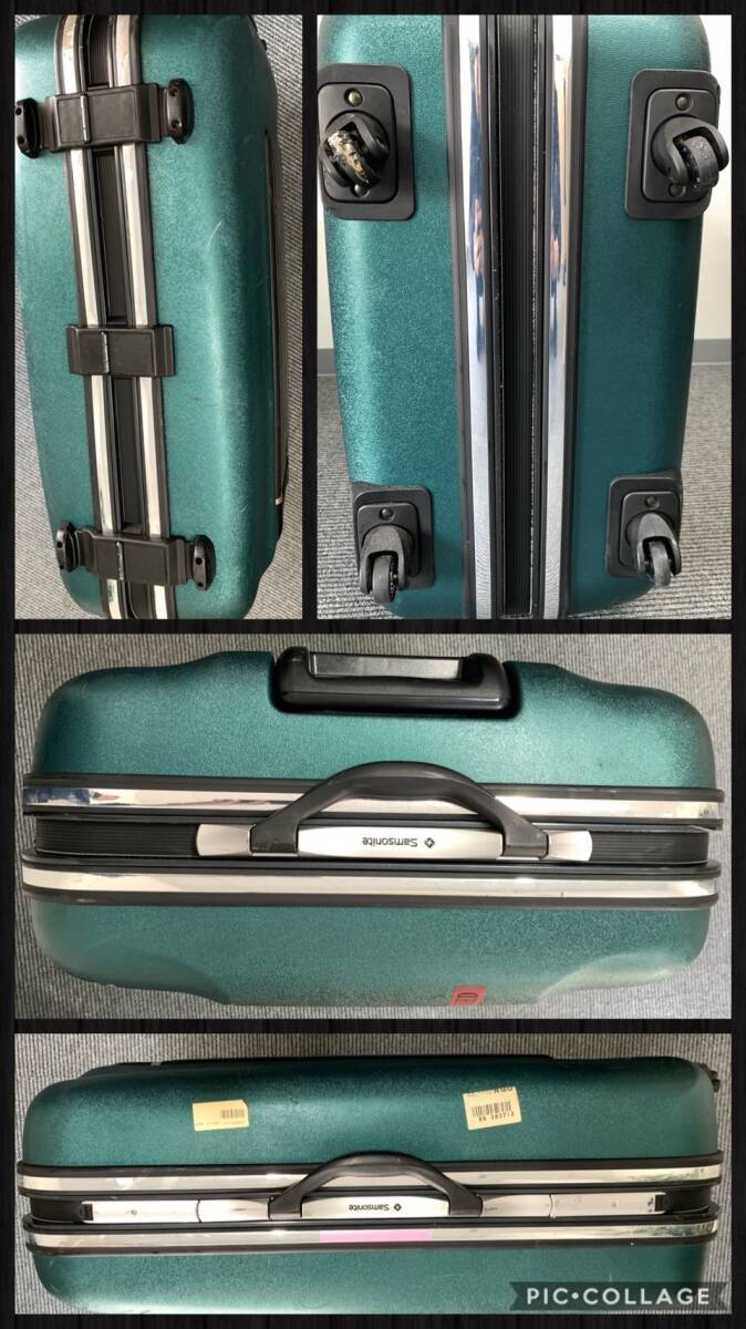 * junk *samsonite / Samsonite suitcase / long time period travel direction / high capacity / large / travel / caster deterioration / green color 