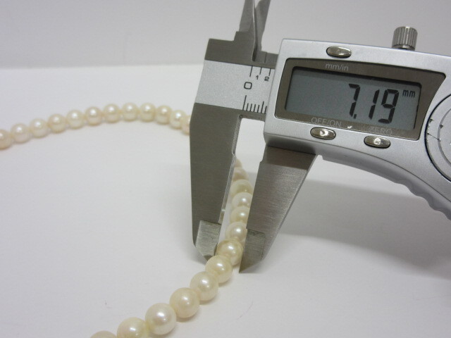 アクセサリー祭 パールネックレス SV金具 ホワイト アコヤ真珠 7.0～7.2mm珠 パール 真珠の画像6