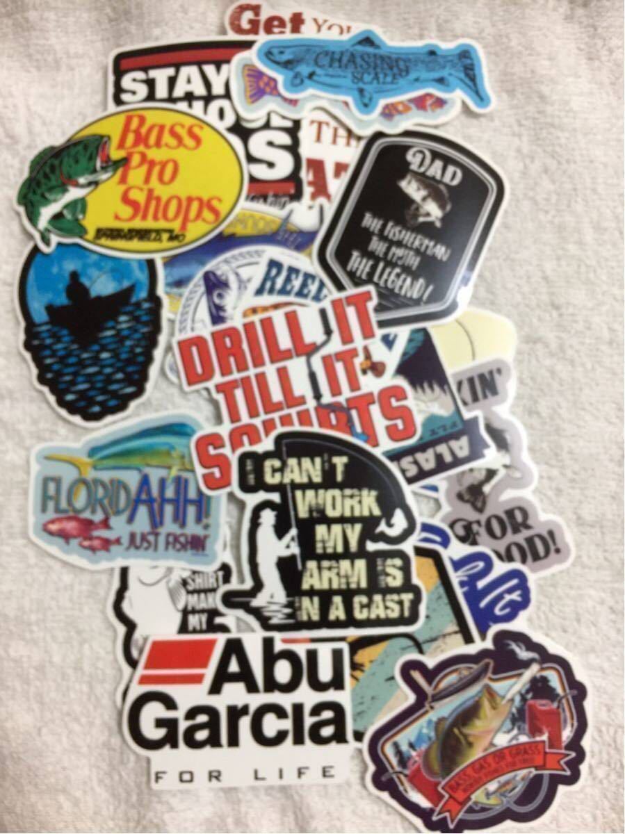 釣り ステッカー 50枚 セットクーラーボックス タックルボックス ドカット 車等フィッシング バス釣り fishing sticker ダイワ シマノ等_画像4