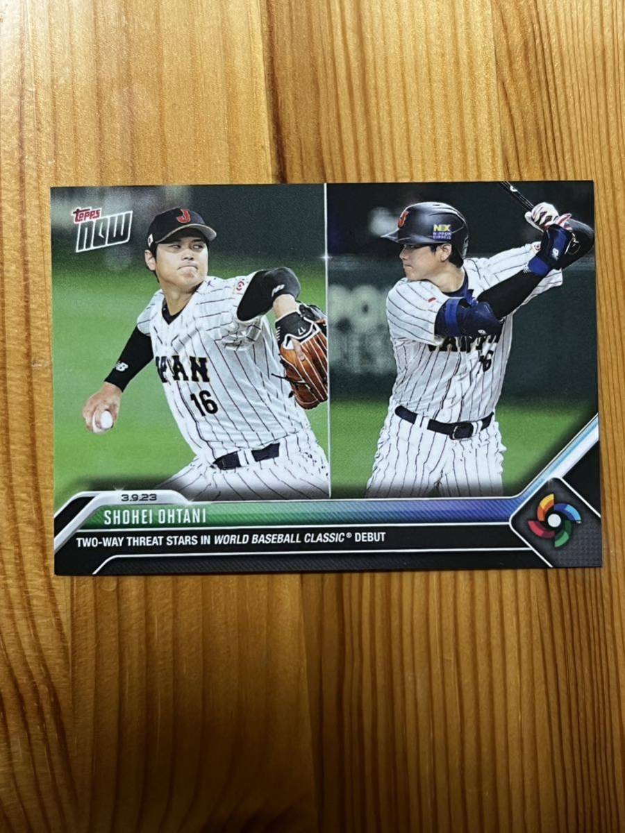 大谷翔平 WBC topps now 二刀流カード 中国戦 WBC-8 Shohei Ohtani ベースボールカード baseball WBC 侍ジャパン / bbm panini_画像1