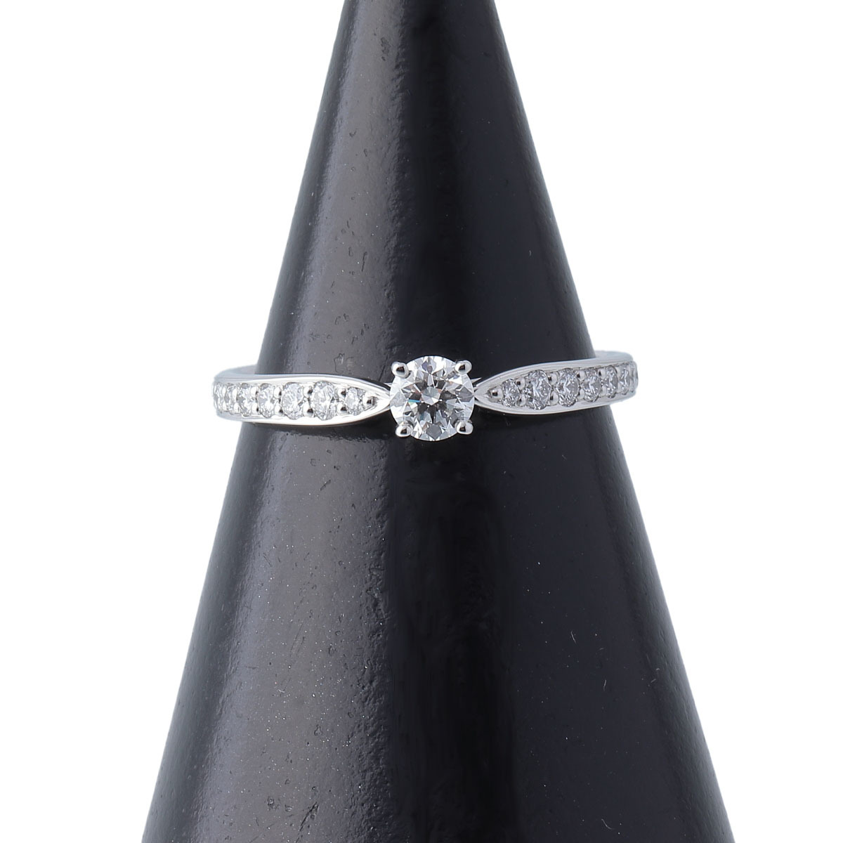  Tiffany diamond ring is - moni - diamond 0.18ct F-VS1-EX 9 number a little over PT950 box expert evidence new goods finishing settled TIFFANY[16088]