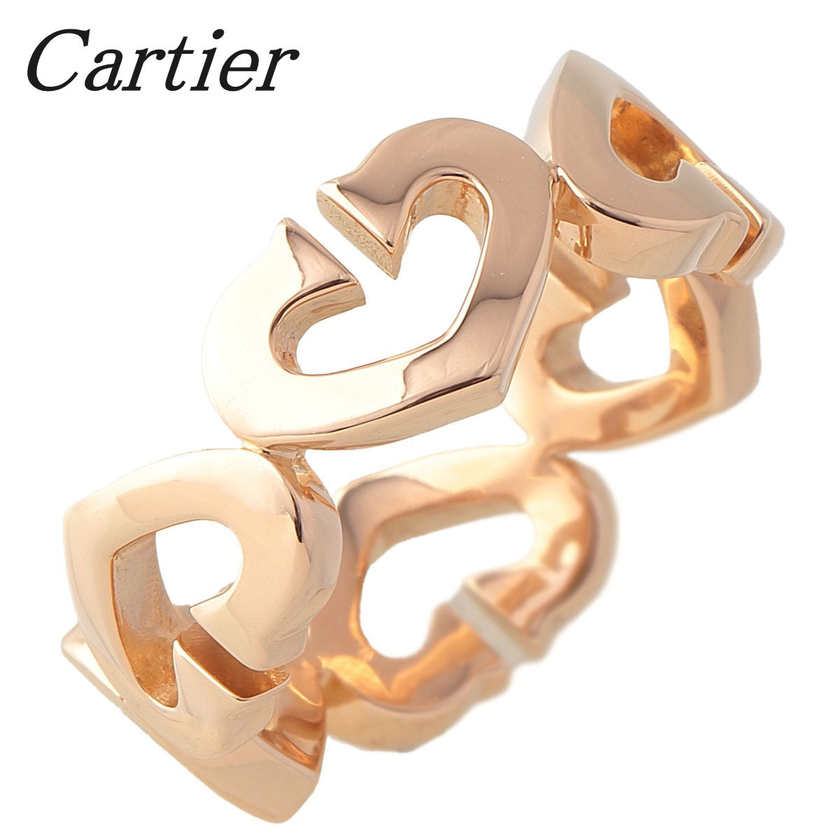 カルティエ Ｃハート リング #53 750YG 新品仕上げ済 Cartier【16366】の画像1