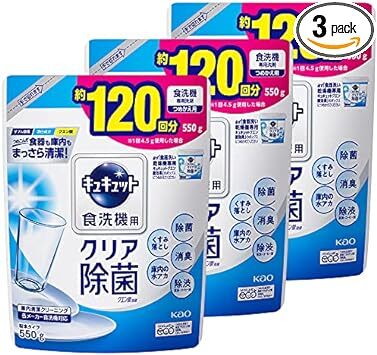 【まとめ買い】キュキュット 食器用洗剤 粉末 グレープフルーツの香り 食洗機用 クエン酸効果 詰め替え 550g × 3個の画像1