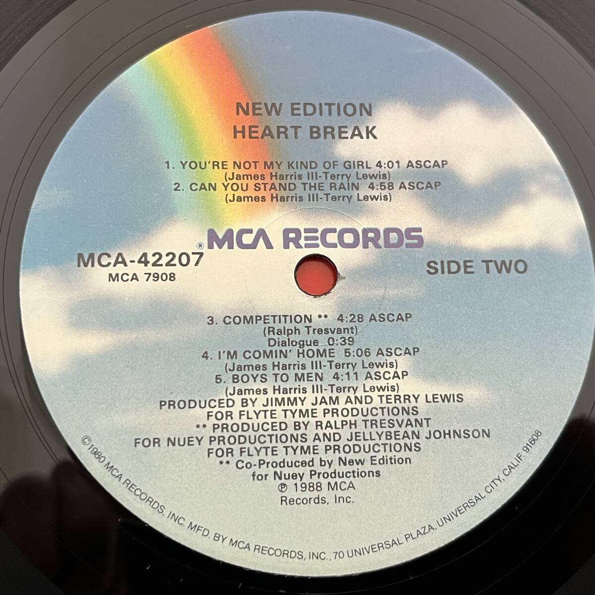 【US盤/Vinyl/12''/MCA Records/MCA-42207/88年盤/with ハイプステッカー,Inner,Shrink残】New Edition/Heart Break //Contemporary R&B//_画像6