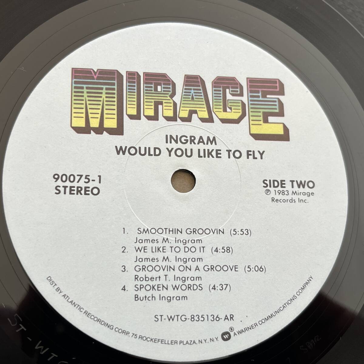 【US盤/Vinyl/12''/両面ATLANTIC STUDIO D.K.刻印/Mirage/90075-1/83年盤/with Inner】Ingram / Would You Like To Fly_画像6