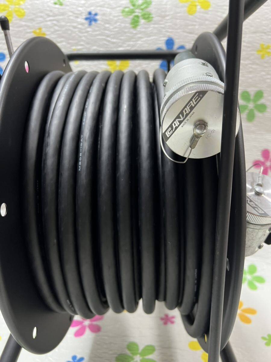 CANARE CABLE M202-16ATカナレ403マルチ ケーブル 長い ケーブルリール FC-01、FC-02巻き付け器 R380-S ブレーキ付き　50メートル_画像5