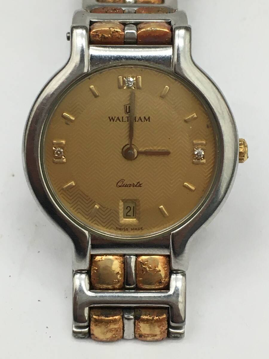 9716 WALTHAM ウォルサム レディース クォーツ腕時計 不動品 中古品 訳あり品 ケース径約2.5cmの画像1