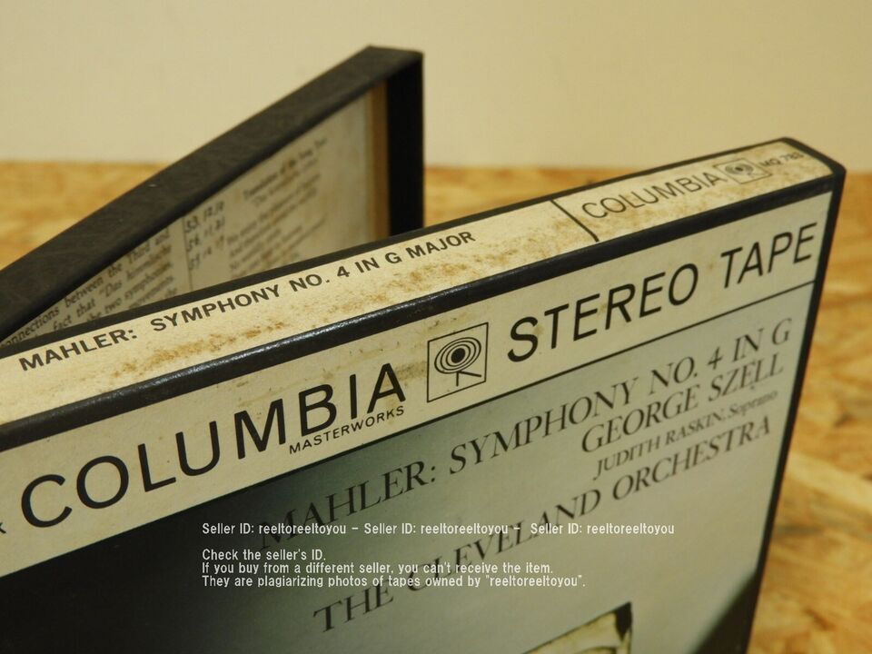 ＜再生確認済み＞「 MAHLER : SYMPHONY NO.4 / GEORGE SZELL 」 オープンリール ７号 ミュージック テープ マーラー セルの画像8