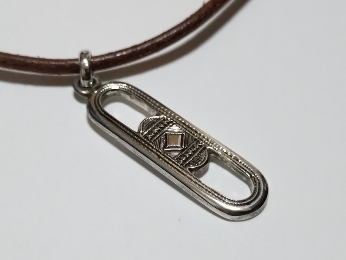 【HERMES】最終価格/Tuareg/希少エルメスSILVER925製手彫りトゥアレグネックレス_画像3