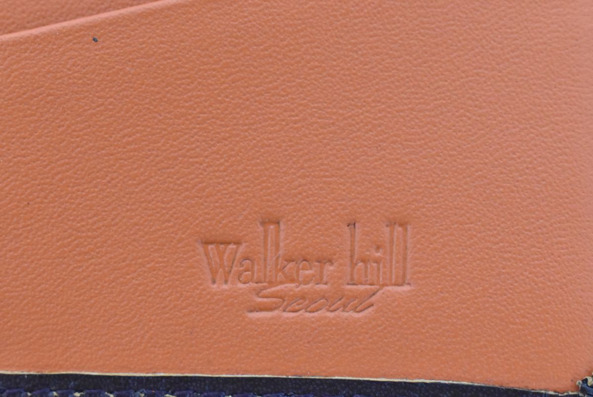 (758S 0325M18) unused Walker hill book cover pocketbook cover book@ box attaching leather Brown 