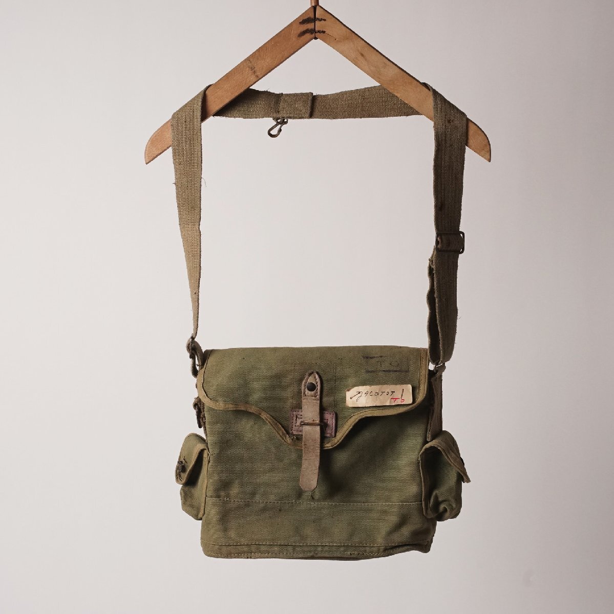 フランス軍 30s 40s ヴィンテージ ショルダーバッグ 鞄 [D243]の画像1