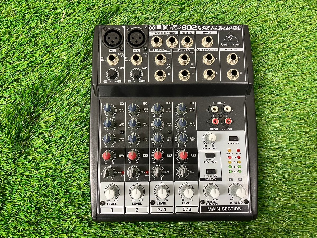 【現状品】『3-060』BEHRINGER XENYX 802 ベリンガー 6ch アナログミキサー_画像1