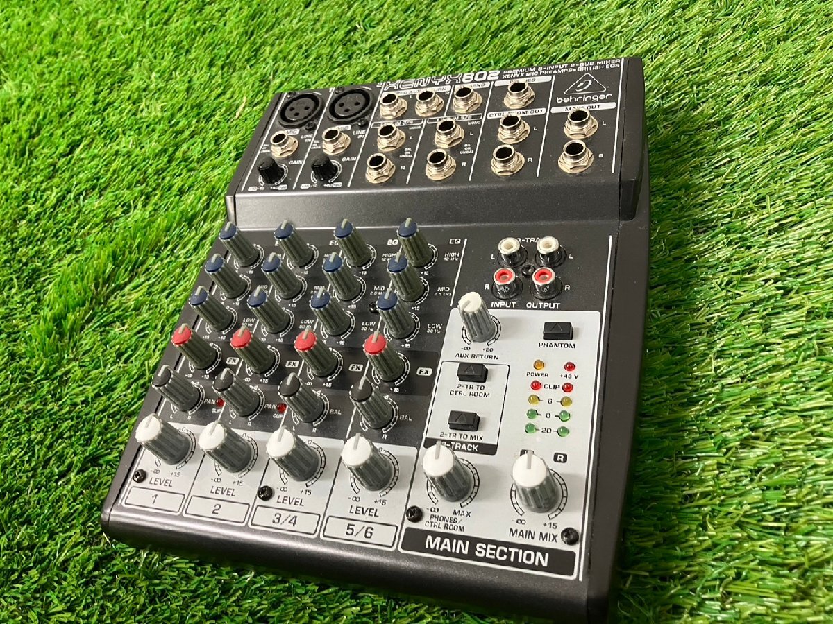 【現状品】『3-060』BEHRINGER XENYX 802 ベリンガー 6ch アナログミキサー_画像5