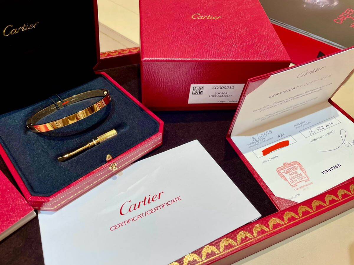 Cartier LOVE BRACELET Cartier LOVE браслет #20 YG 18K 18 золотой желтое золото 