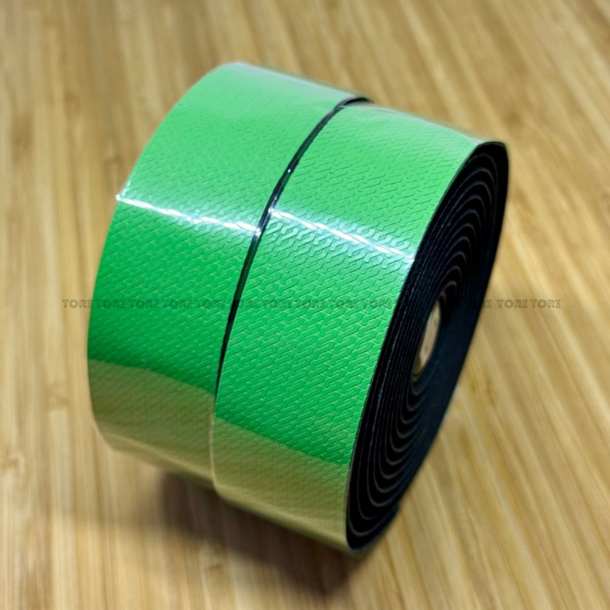 ロード 自転車 バーテープ ハンドルバーテープ PU＋EVA バイカラー カラー ブラック×グリーン