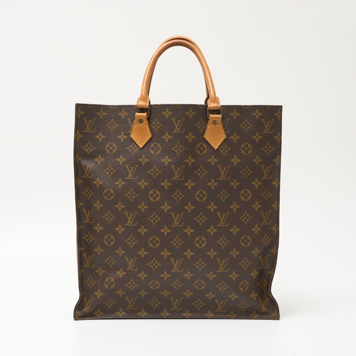 LOUIS VUITTON ルイヴィトン サックプラ M51140 ハンド ビジネスバッグ モノグラム・キャンバス×レザー ブラウン×ゴールド金具