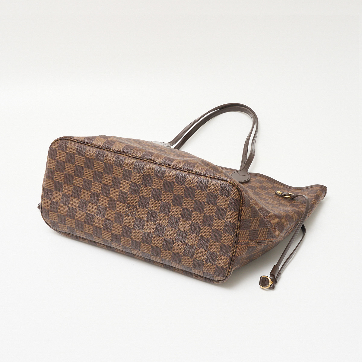 LOUIS VUITTON Louis Vuitton neva- полный MM N51105 большая сумка плечо Damier * парусина × кожа Brown × красный × Gold 